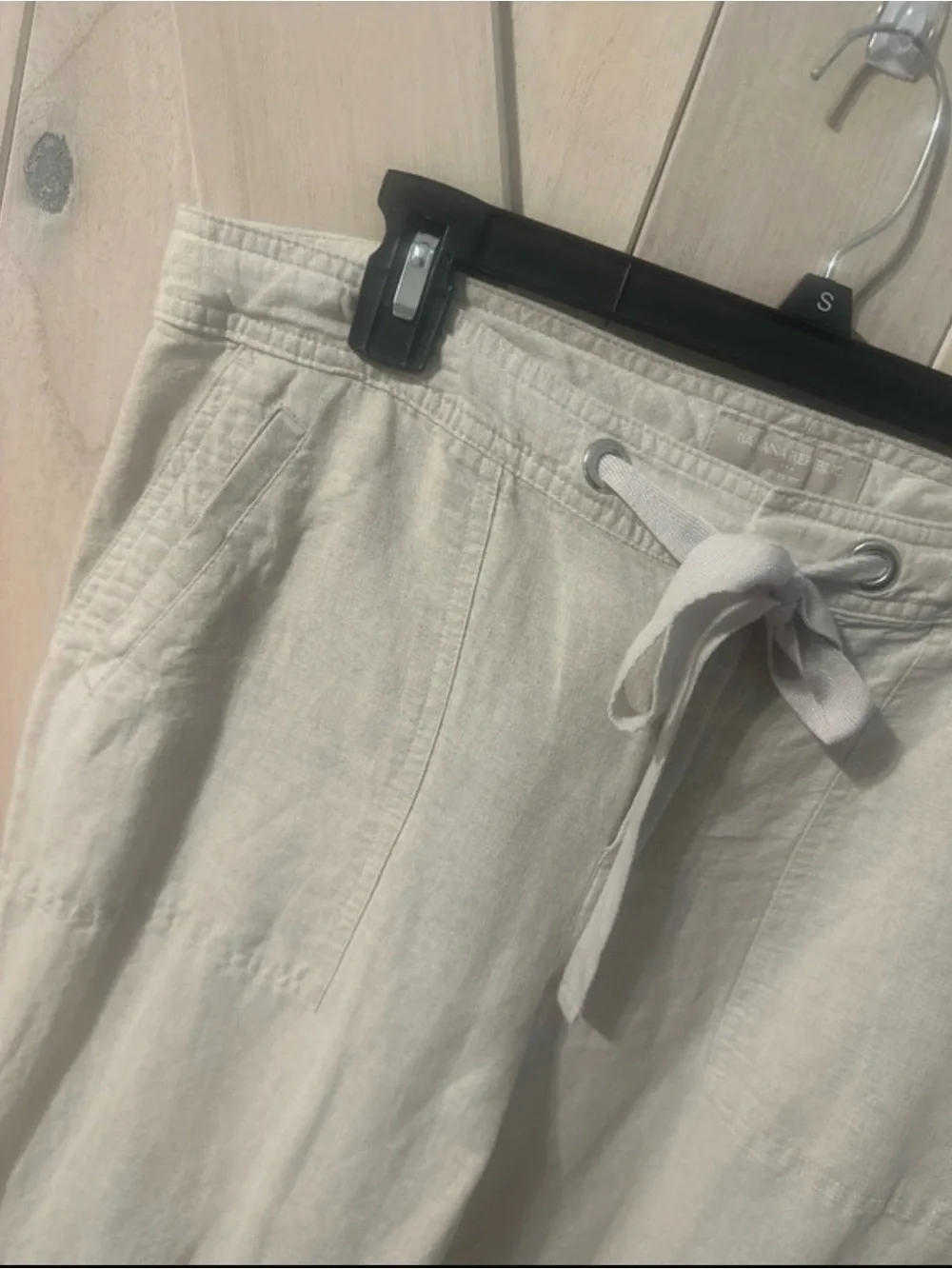 Banana Republic Cream Drawstring Chinos